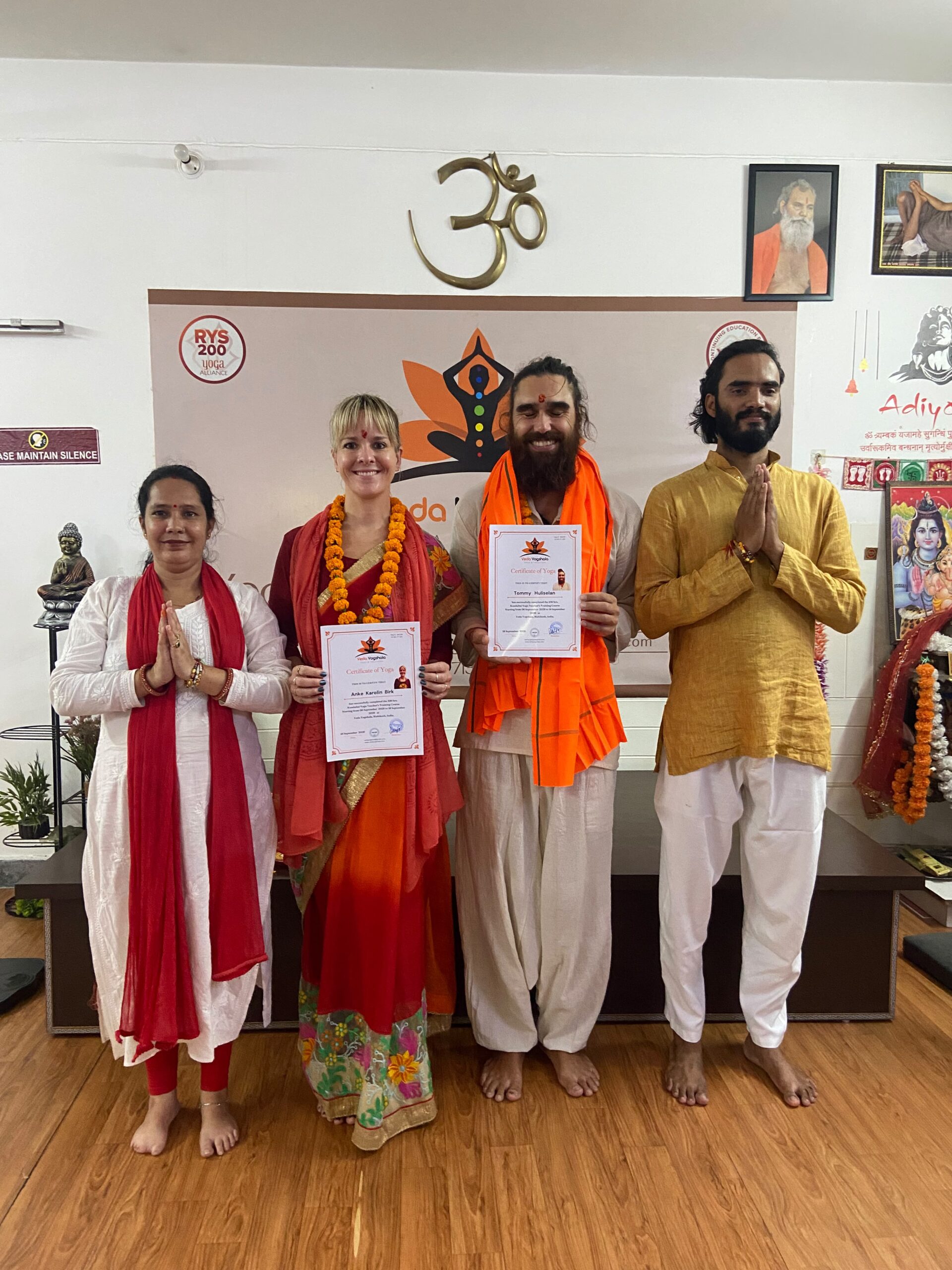 Yoga Alliance Certification Ceremony at Veda Yogshala
